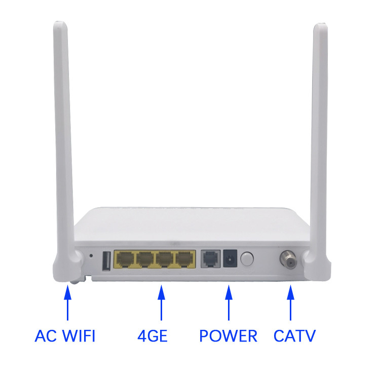 F673V ZTE FTTH ONU ONT 2.4G / 5G AC WIFI 1TEL 4GE SC APC Optical Connector