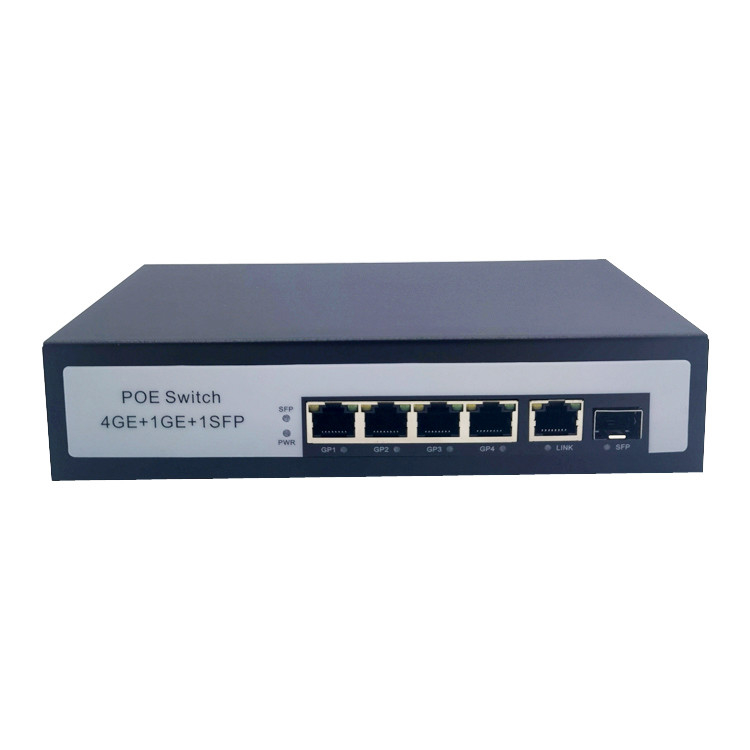 Poe Full Gigabit Optical Fiber Switch 1 - Optical 5 - Electric